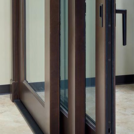 Aluminum wood composite doors